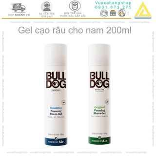 Kem cạo râu tạo bọt Bull Dog foaming shave gel 200ml