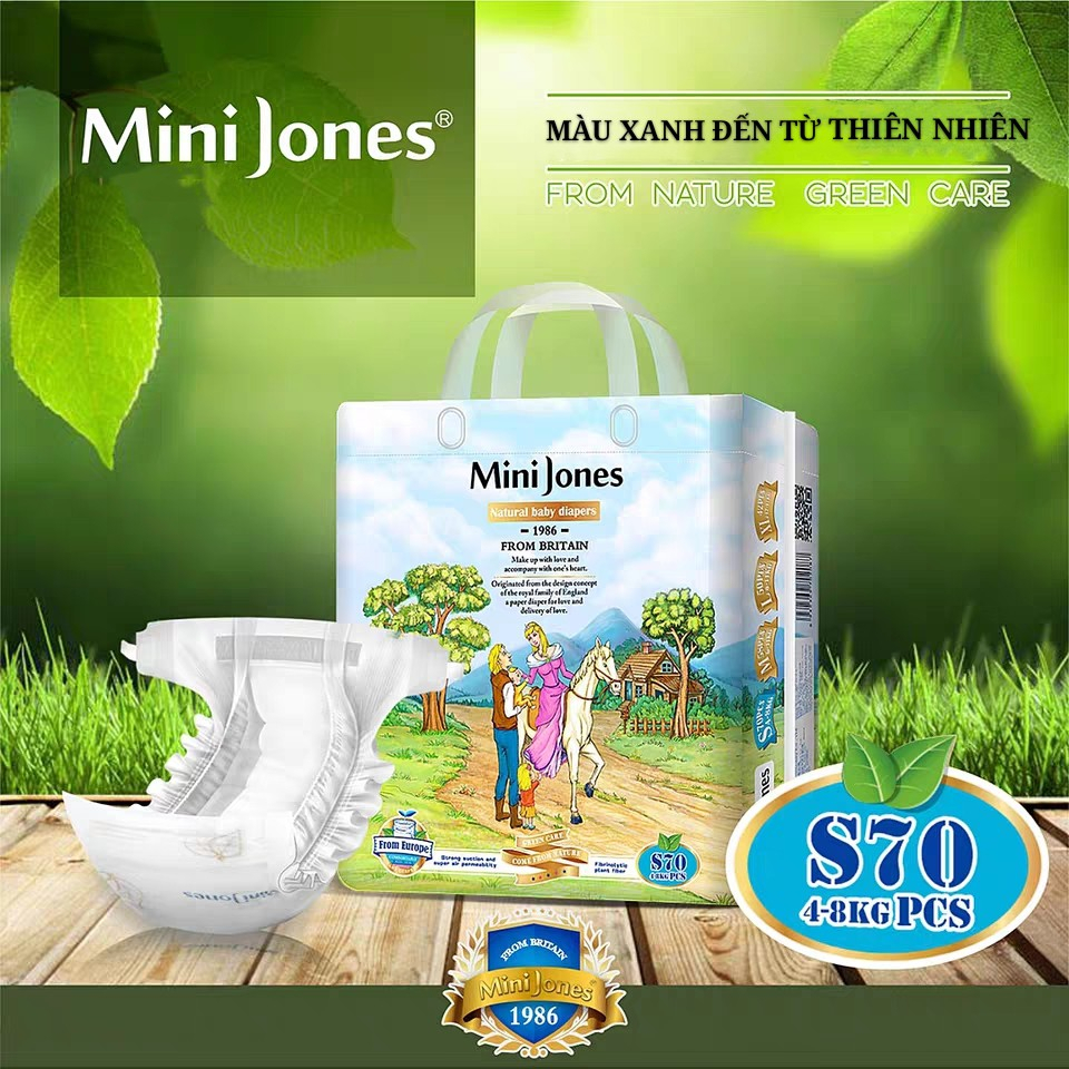 Tã dán Mini Jones S70 (4-8KG) - 70 miếng