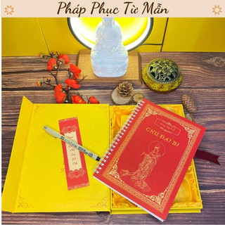 Sổ chép Chú Đại Bi in mờ Sổ tay chép kinh Chú Đại Bi, Vở chép kinh phật Tặng kèm bút