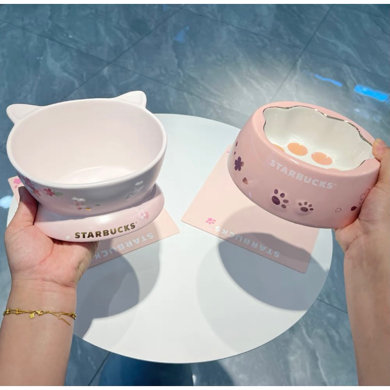 Bát ăn Starbuck cho chó mèo ✨, bát ăn sứ cho chó mèo