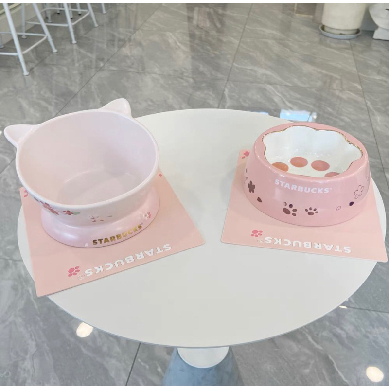 Bát ăn Starbuck cho chó mèo ✨, bát ăn sứ cho chó mèo