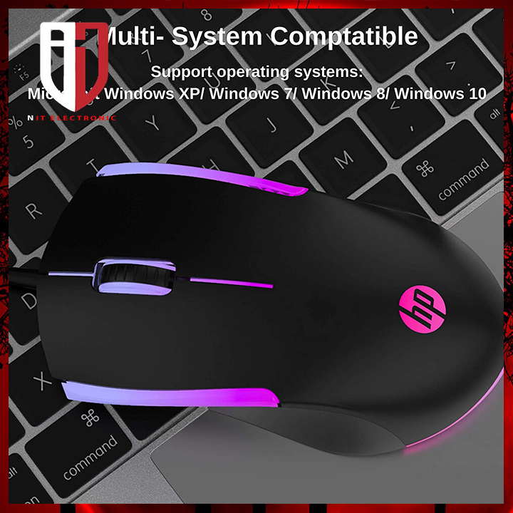 Chuột gaming máy vi tính có dây chính hãng HP M160 có led chuột Pc chơi game