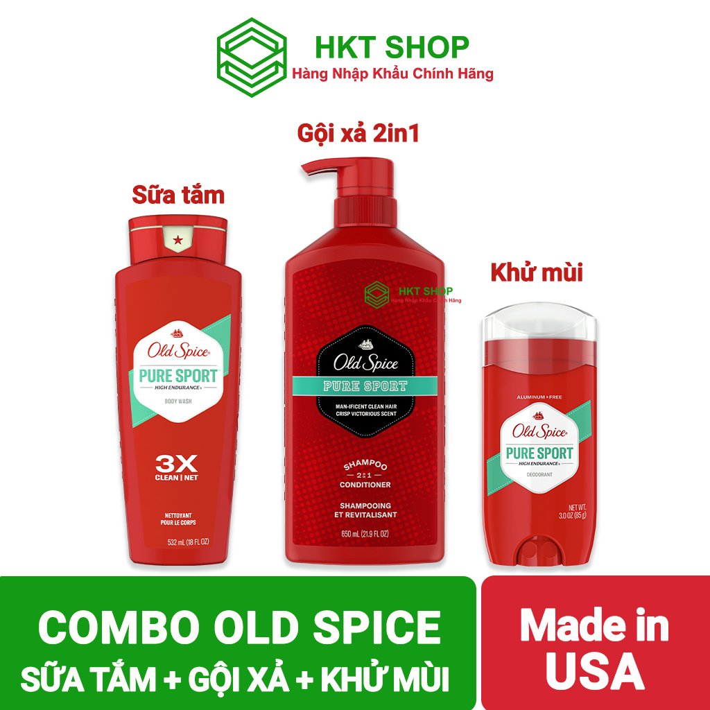 [USA] Combo Old Spice Pure Sport_HKT shop