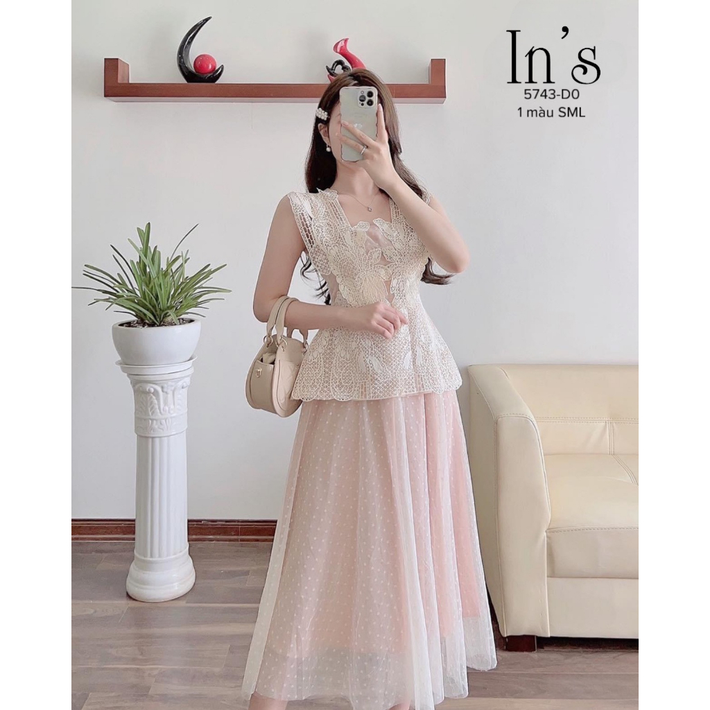 Váy Nữ Phối Lưới Thời Trang Sang Trọng , Đầm Thời Trang Nữ Dự Tiệc Kèm Chân Váy Siêu Xinh , HÀNG CAO CẤP | BigBuy360 - bigbuy360.vn