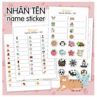 Sticker nhãn tên dán dụng cụ học tập, vật dụng cá nhân
