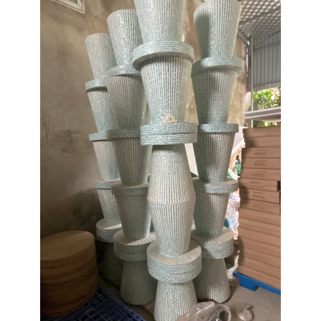 Đôn khảm trai xanh hình nấm