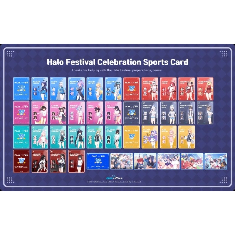 Thẻ Handmade Blue Archive Hội Thao tự chọn.