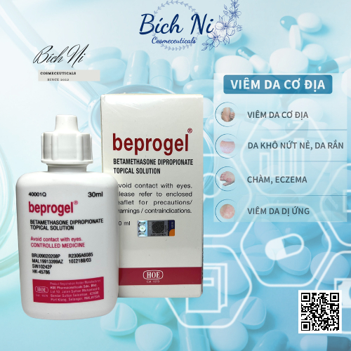 Beprogel 30ml hàng chính hãng hỗ trợ giảm Chàm, Vảy nến, Nấm da đầu.