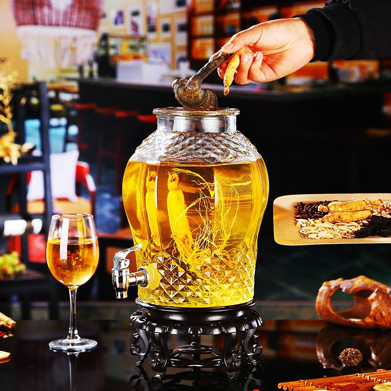Bình thủy tinh ngâm rượu, bình ngâm rượu kim cương dung tích 6 lít – 10 lít