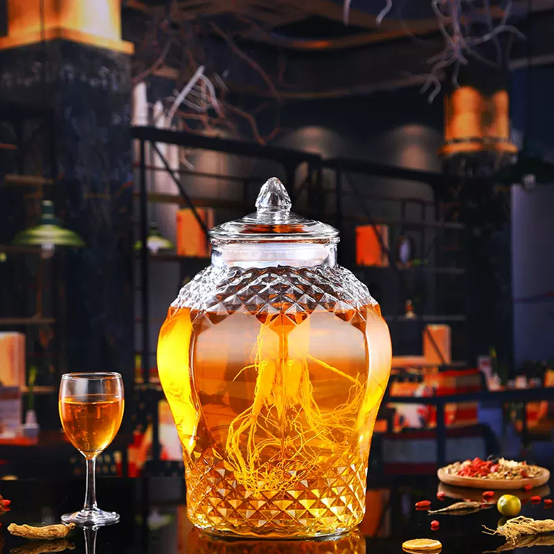 Bình thủy tinh ngâm rượu, bình ngâm rượu kim cương dung tích 6 lít – 10 lít