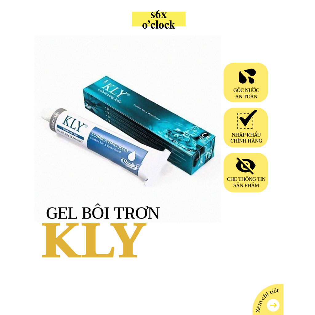 Gel Bôi Trơn KLY, Thổ Nhĩ Kỳ, Gốc nước, an toàn, hiệu quả | S6X OClock