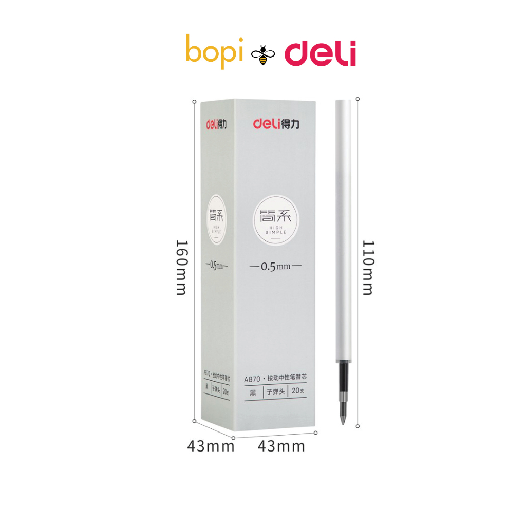 Ngòi bút gel Deli A870  Ngòi 0,5mm Thay bút A507b