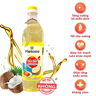 Dầu dừa tinh luyện vietcoco : - chai 1 lít