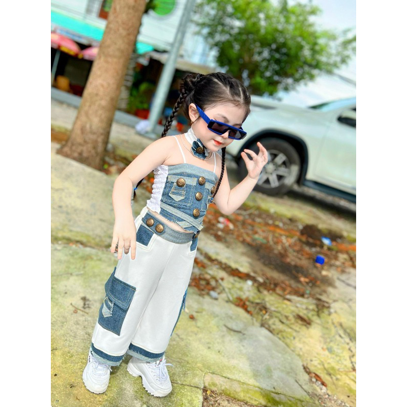 Sét quần jeans + áo cho bé gái