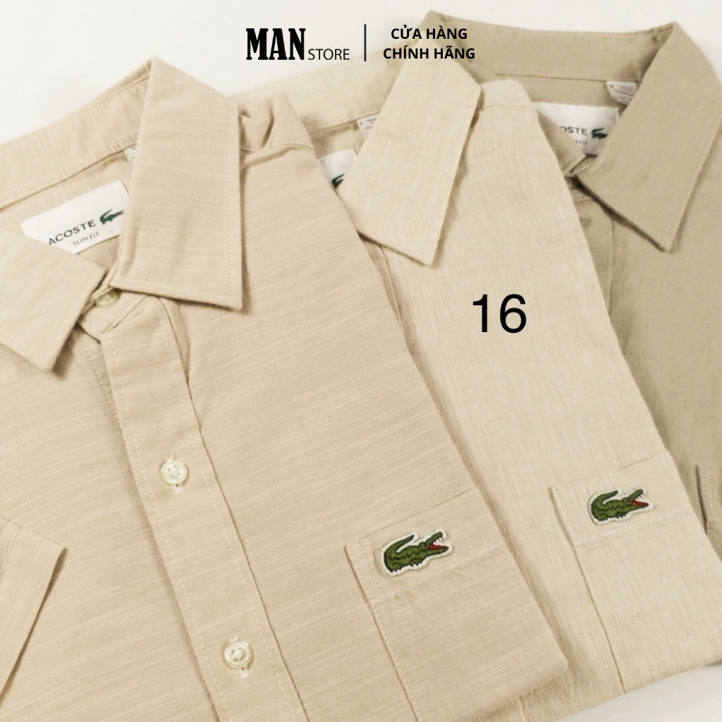 Áo sơmi nam tay ngắn, sơ mi nam cộc tay basic, vải linen thoáng mát, form slim fit M09-16