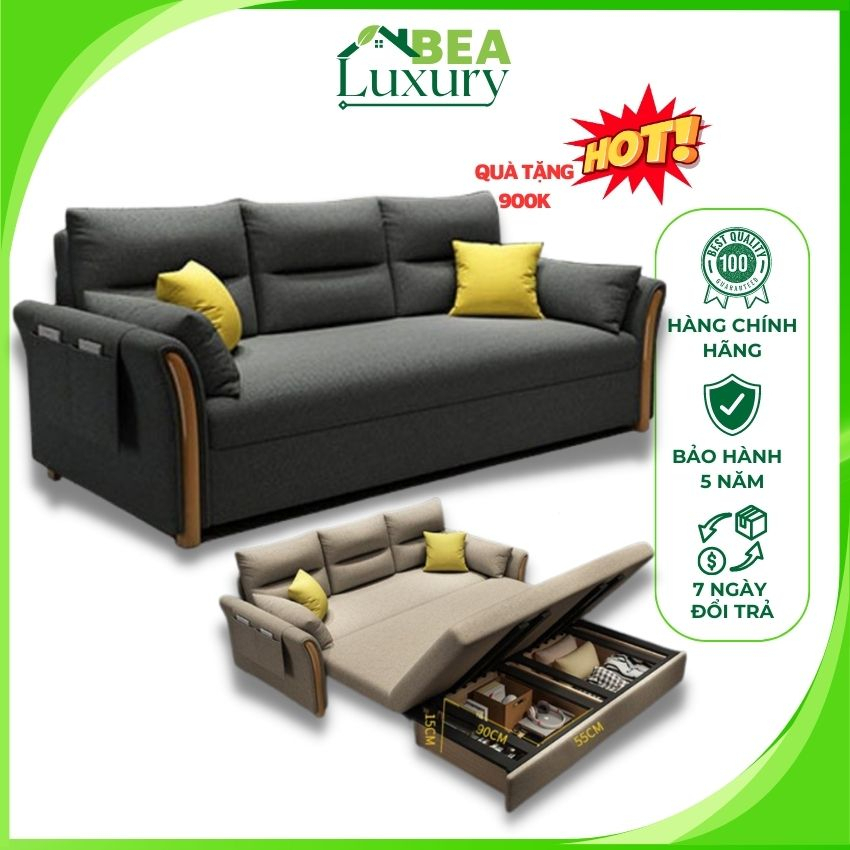 Ghế Sofa Giường, Sofa Phòng Khách, Ghế Gấp Gọn Thông Minh Kéo Ra Thành Giường Đa Năng, Tặng Kèm 6 Gối Trị Giá 900K