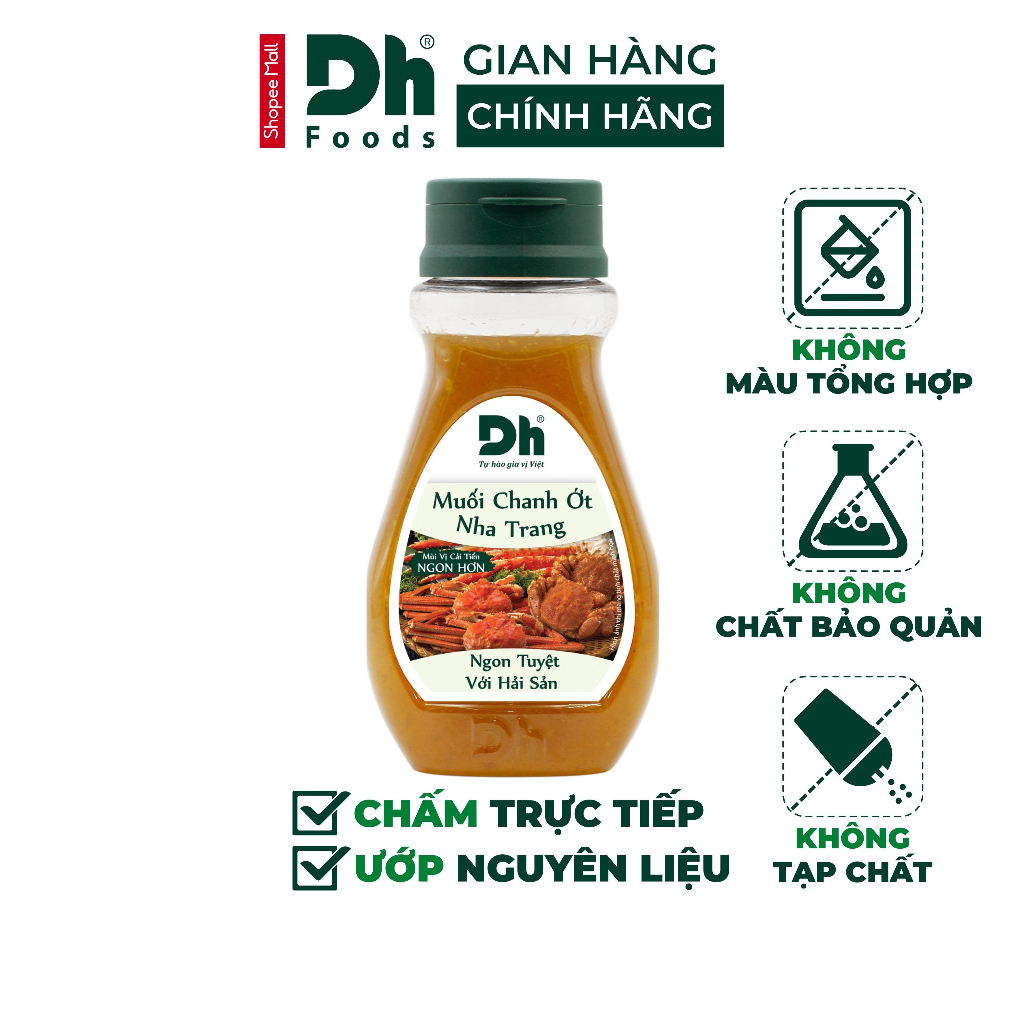 Muối chanh ớt Nha Trang DH Foods gia vị nước sốt chấm hải sản đồ nướng 200gr - DHSCH02
