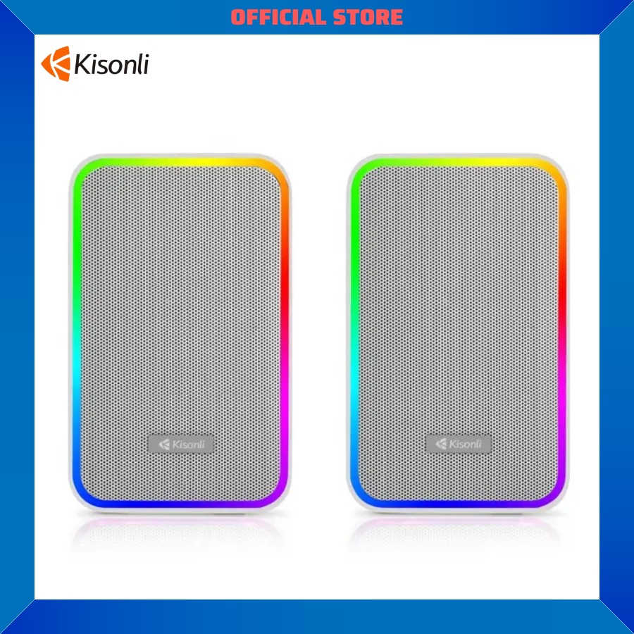 Loa Vi Tính Kisonli X21| Loa nghe nhạc Công suất 20W, Full Led RGB, Kết nối Bluetooth - Chính hãng, Bảo hành 12th- OBIBI