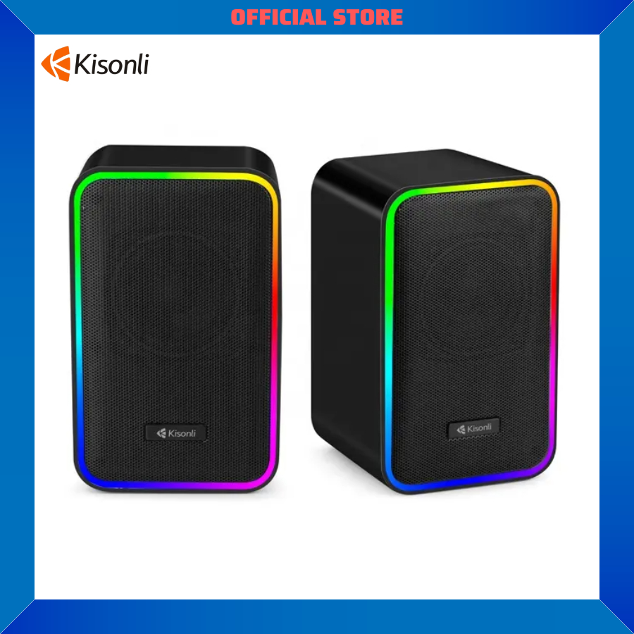 Loa Vi Tính Kisonli X21| Loa nghe nhạc Công suất 20W, Full Led RGB, Kết nối Bluetooth - Chính hãng, Bảo hành 12th- OBIBI