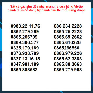 Sim Viettel: phân khúc cao giá SALE hấp dẫn