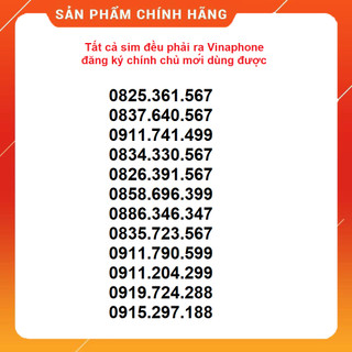 Sim: SỐ ĐẸP VINAPHONE ngon bổ rẻ CÓ QUÀ tặng kèm