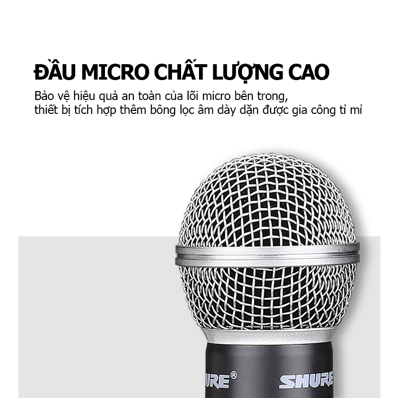 Micro không dây cao cấp,shuer/BLXD4 microphone wireless,micro hát karaoke không dây chống hú