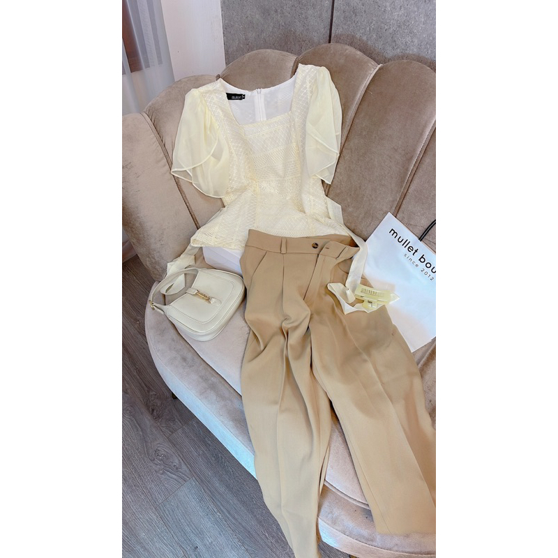 SET ÁO REN TAY BÚP+ CHÂN VÁY