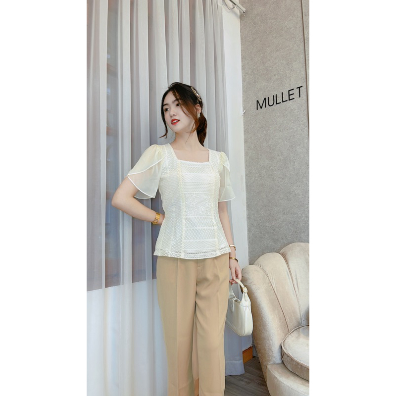 SET ÁO REN TAY BÚP+ CHÂN VÁY