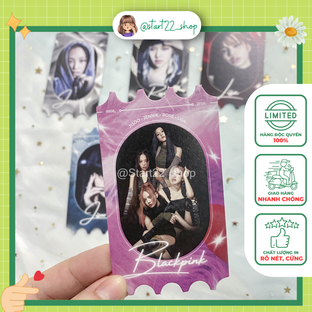 TICKET BLACKPINK - VÉ RĂNG CƯA IDOL LISA JISOO JENNIE ROSÉ