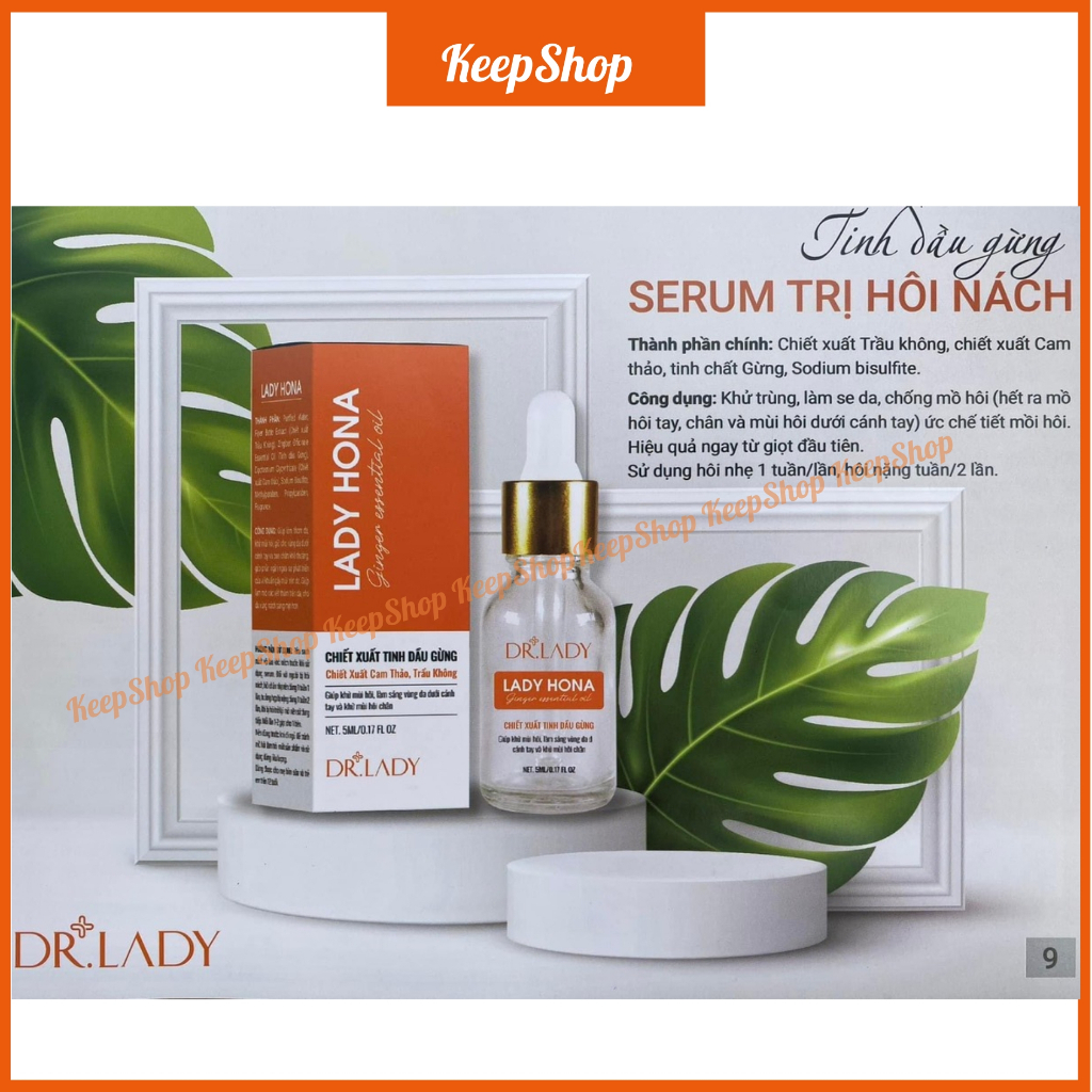 Hôi nách Keepshop Serum khử mùi hôi nách Lady Hona Dr Lady khử mùi, sáng da, chống mồ hôi tay, chân, nách 5ml