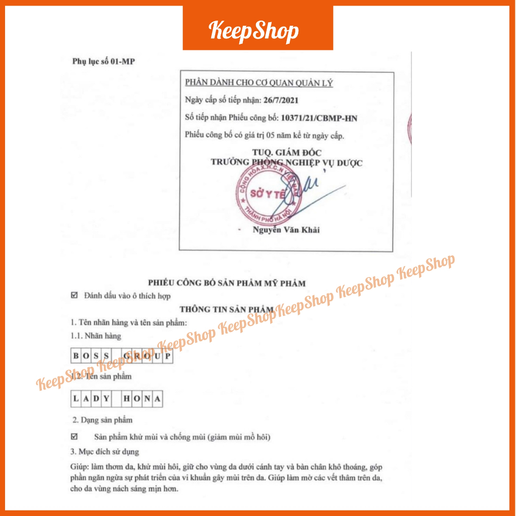 Hôi nách Keepshop Serum khử mùi hôi nách Lady Hona Dr Lady khử mùi, sáng da, chống mồ hôi tay, chân, nách 5ml