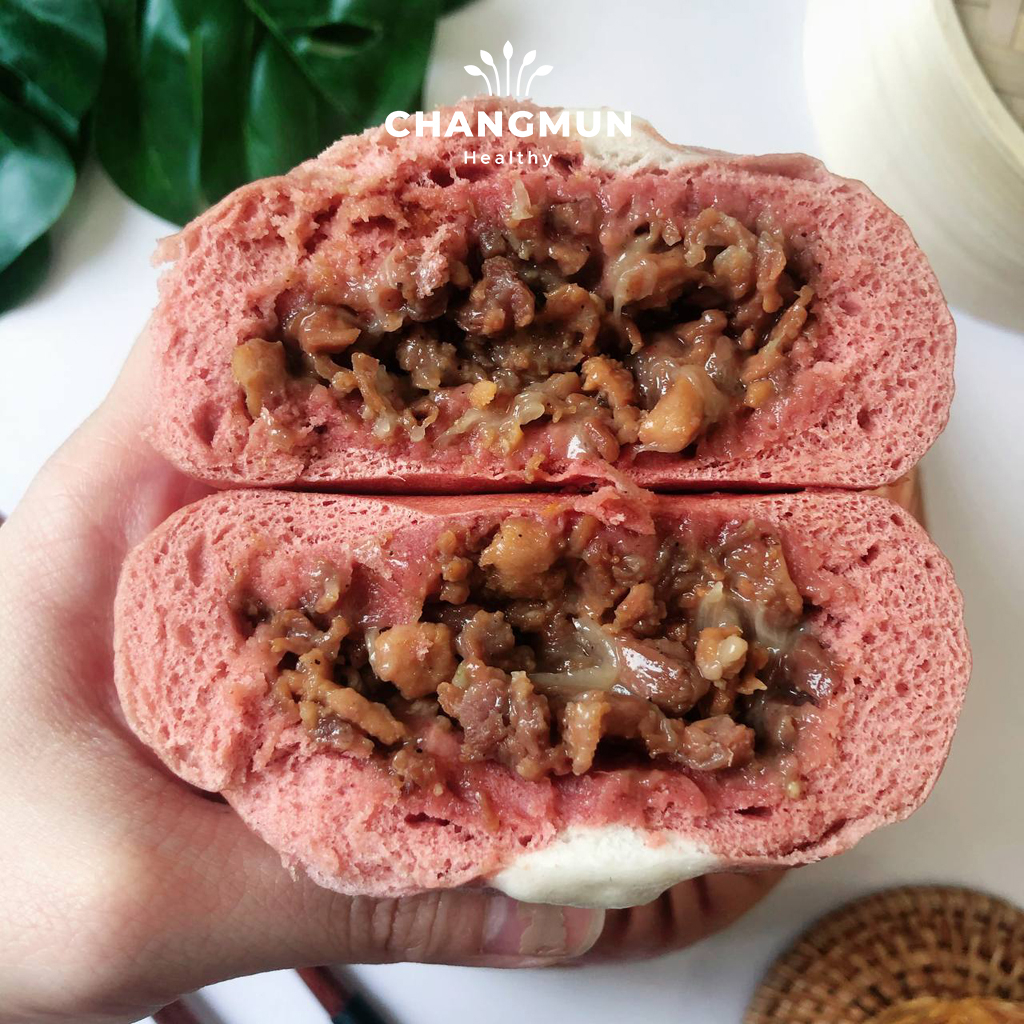 Bánh bao gạo lứt bò tiêu đen CHANGMUN Healthy dành cho chế độ Eat Clean