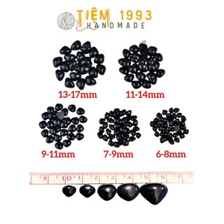 Mũi thú dán làm thú bông handmade 6mm-17mm