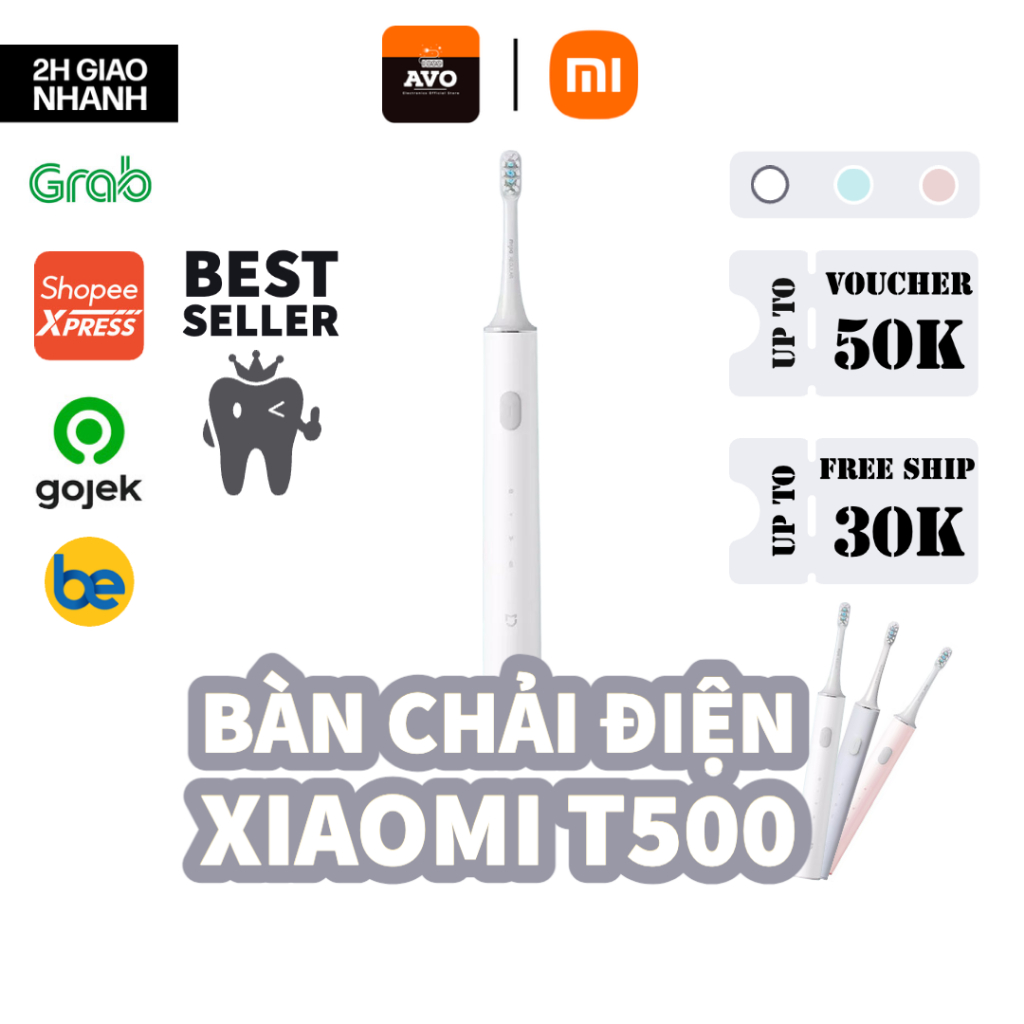 Bàn chải điện Xiaomi T500 T300 - Sức mạnh vượt trội, đánh bật mọi vết bẩn và sự thoải mái khi sử dụng