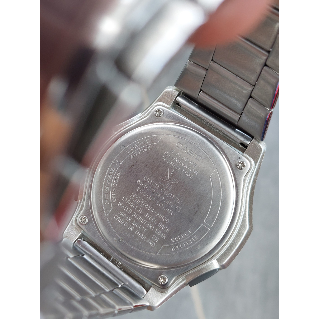 Đồng hồ nam Casio Wave.Ceptor M.630 mặt trắng pin năng lượng ánh sáng hàng Si