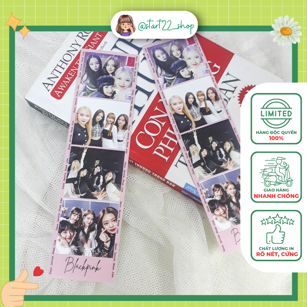 Set 10 bookmark Blackpink selfie siêu xinh, siêu nét, giấy cứng start22_shop