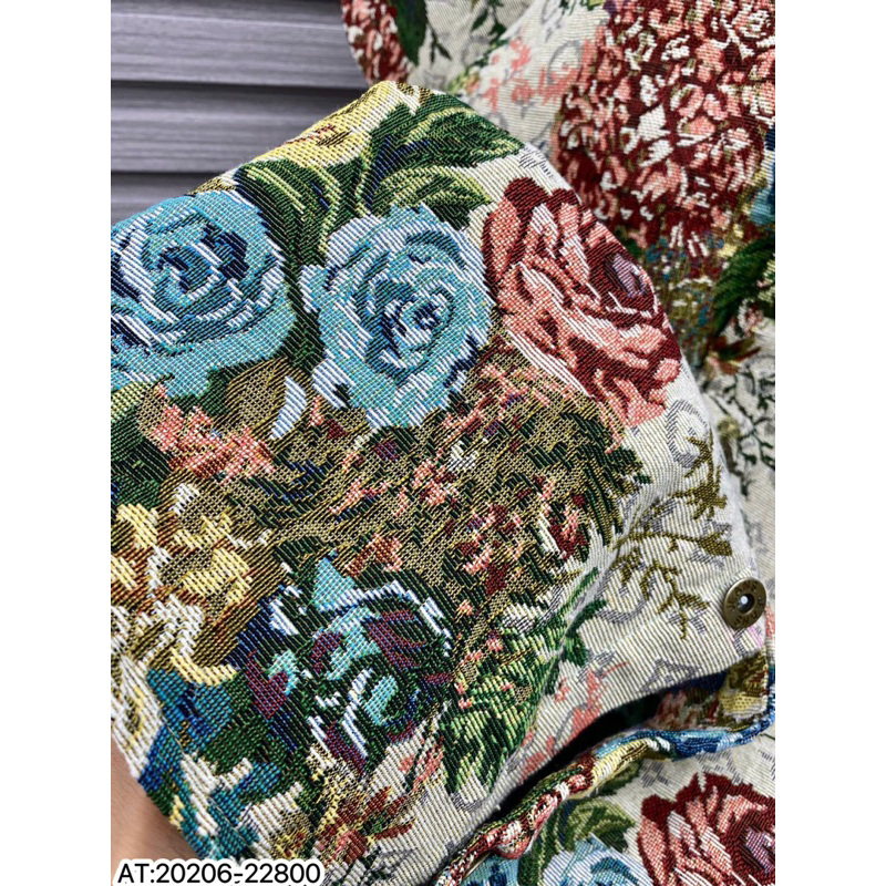 Áo Khoác bò LV bản hoạ tiết hoa logo chìm