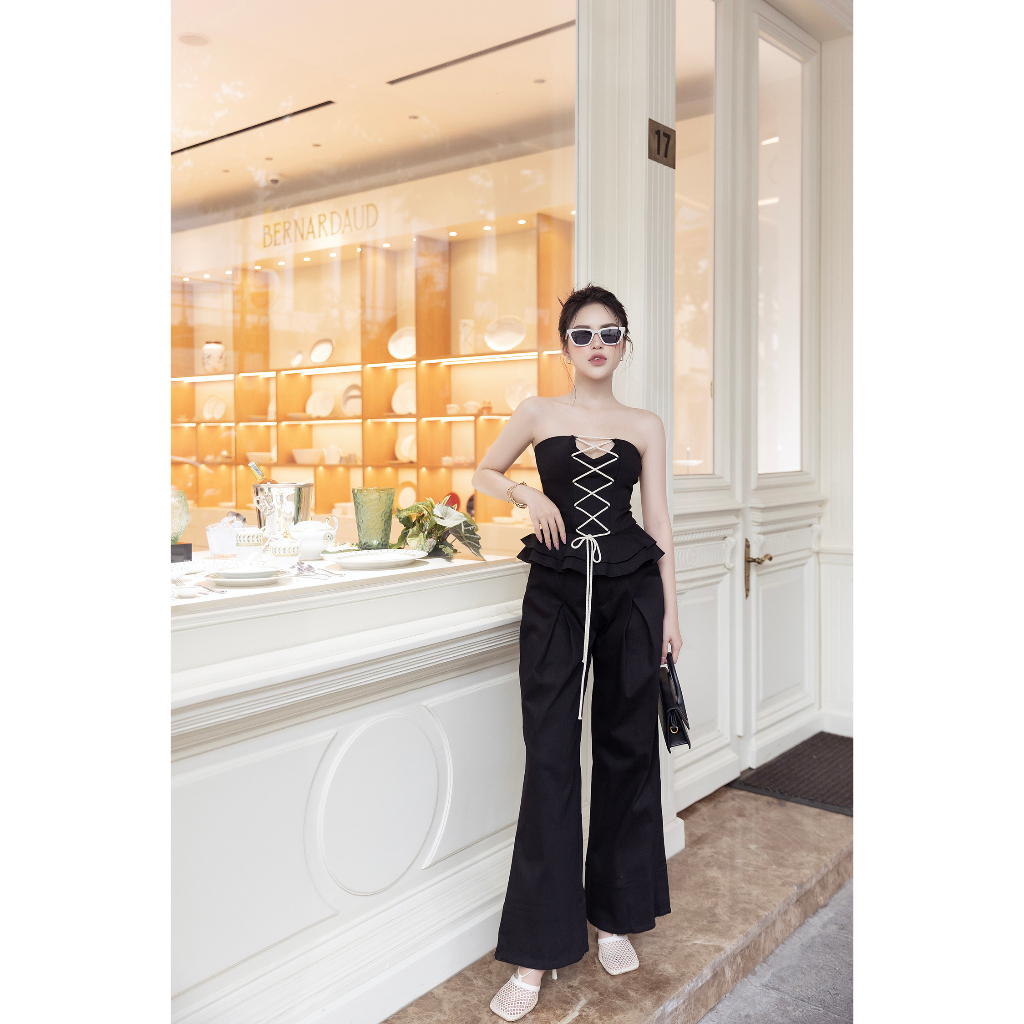 Áo corset dáng ống bèo đan dây BROOKLYN Corset - Tipblu