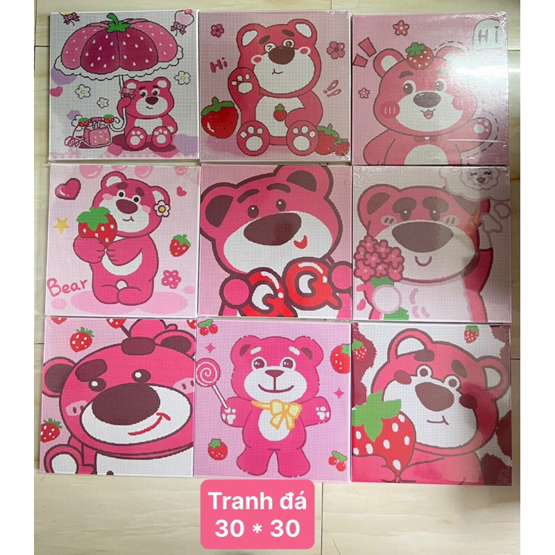 Tranh đính đá kích thước 15x15 ảnh hoạt hình