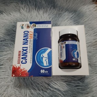 Viên uống tăng chiều cao cho trẻ từ 1 tuổi AQUAMIN CANXI NANO MK7 GOLD - Hộp 60 viên giúp xương chắc khỏe bổ sung D3 k2