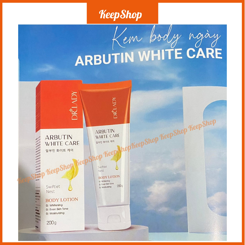 Kem body ngày Arbutin White Care Dr Lady dưỡng trắng da, dưỡng ẩm, chống nắng, ngừa lão hóa da 200g