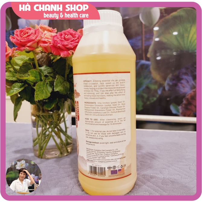 Dầu Massage Giảm Béo Dầu Nóng Tan Mỡ 1000ml OUBIQUAN Slimming Oil Mát Xa Giảm Mỡ Bụng Làm Săn Chắc Và Dưỡng Ẩm Da