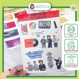 Sticker hình dán BTS Permission To Dance ảnh mới nhất, chống thấm nước