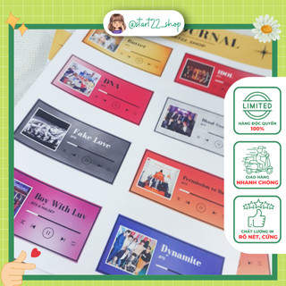 Sticker hình dán BTS Journal Playlist MV ca nhạc BTS start22_shop