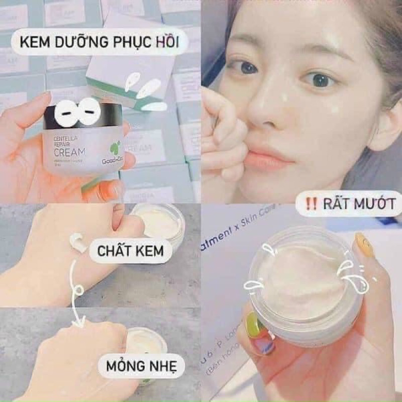 Kem Dưỡng GoodnDoc Rau Má Dưỡng Ẩm Phục Hồi Da 50ml - Tic Medical Skincare