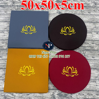 Đệm Ngồi Thiền MANDALA 50x50x5cm Thư Giãn Tinh Thần, Giảm Lo Lắng Mệt Mỏi - Tọa Cụ Phật Giáo Sang Trọng, Trang Nhã
