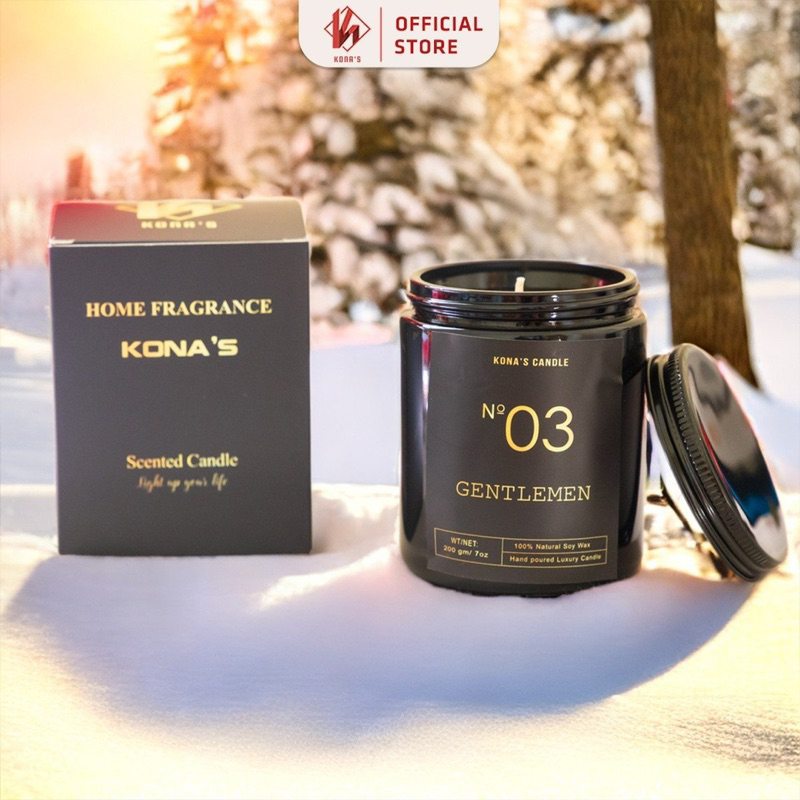 Nến thơm phòng tinh dầu KONA'S cao cấp organic không khói an toàn dễ ngủ trang trí quà tặng