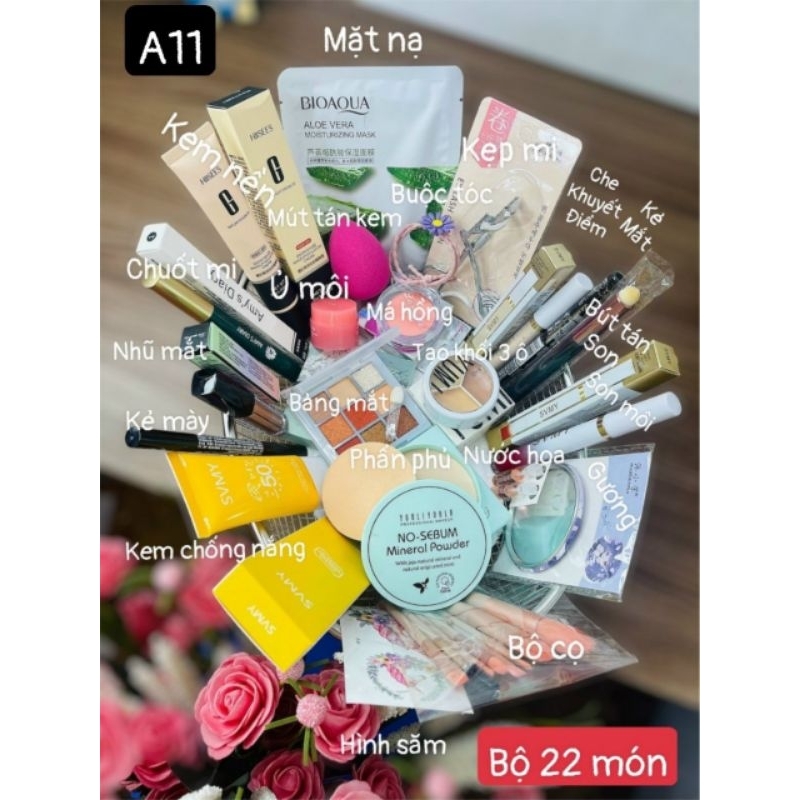 Bộ Trang Điểm[22 Món]Đầy Đủ Makeup/Trang Điểm Đi Tiệc/Trang Điểm Cá Nhân Cơ Bản 22 Món