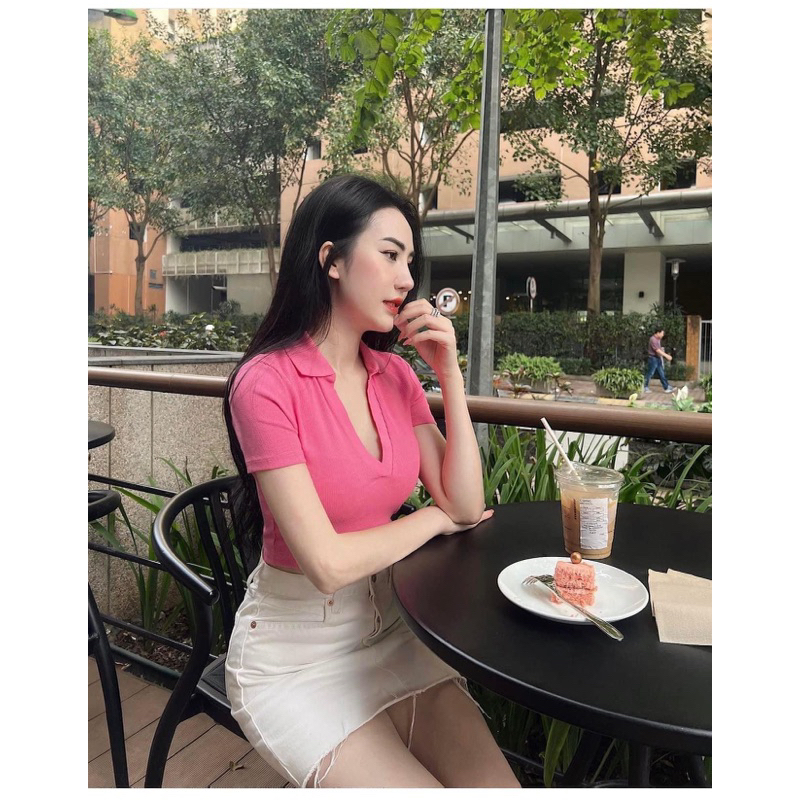 Áo polo croptop Zara Authentic