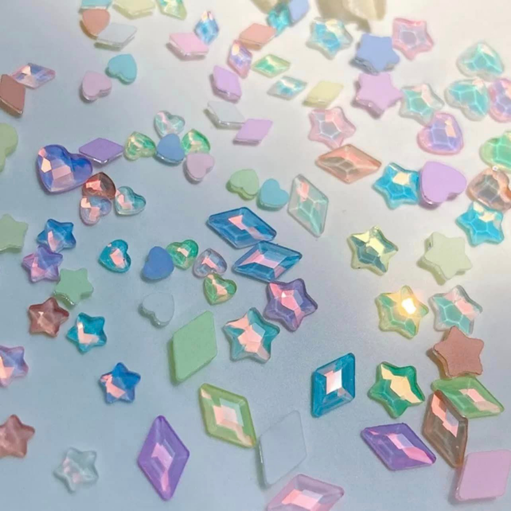 Charm đính móng Hologram Pastel Hàn Quốc